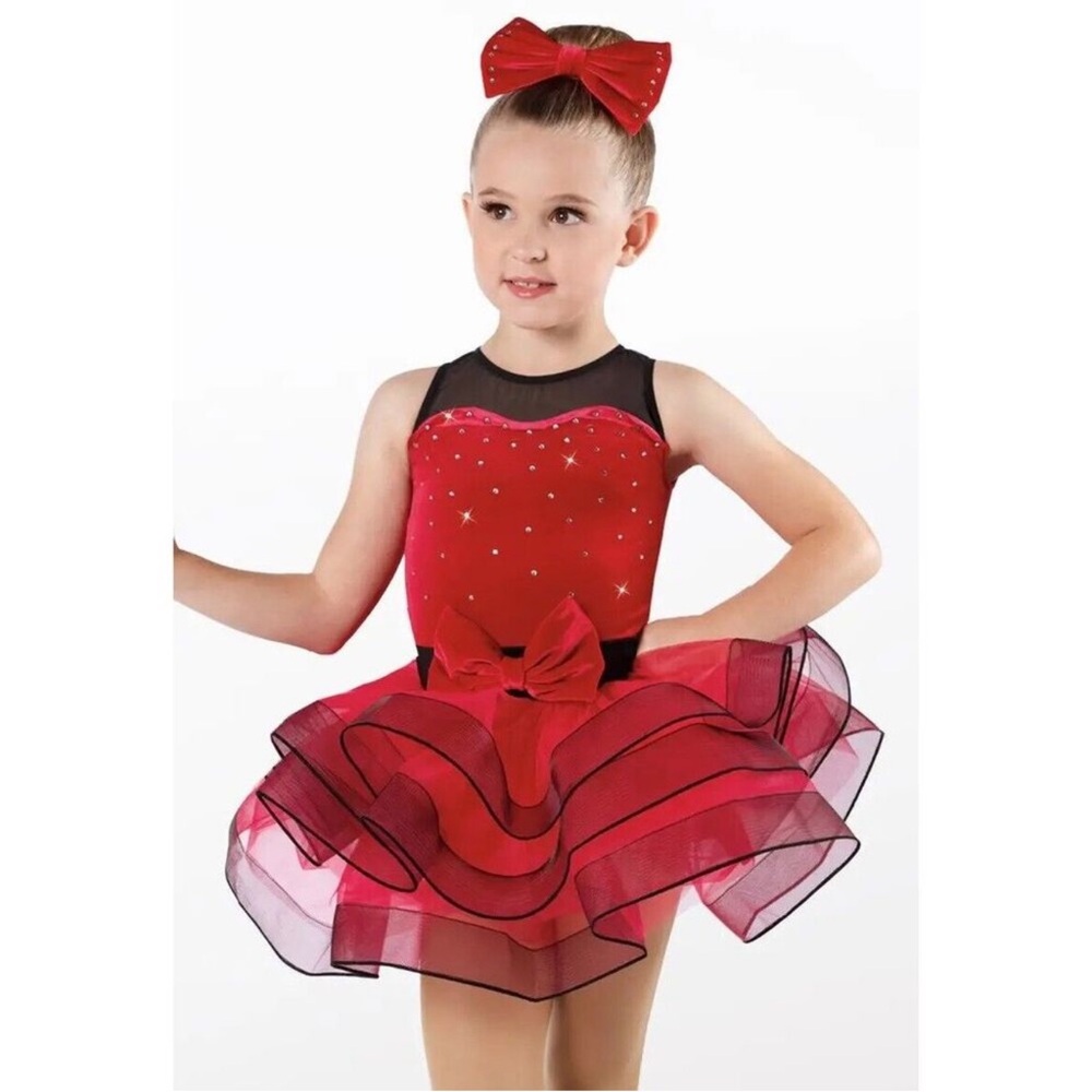 Weissman Red and Black Girls Dance Costume